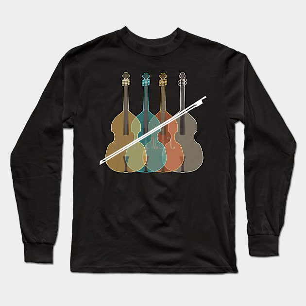 Vintage colorful violin Long Sleeve T-Shirt by abubakarBaak